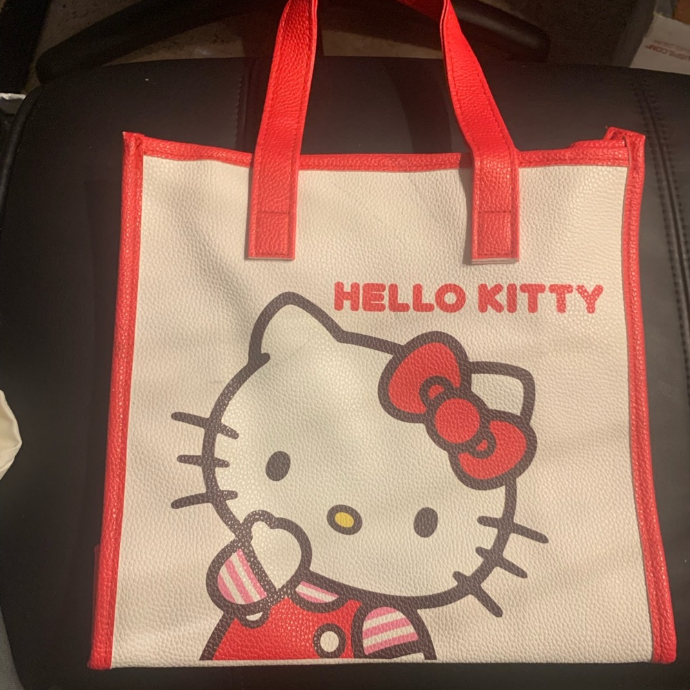 NWT small hello Kitty tote bag in faux‎ leather/canvas